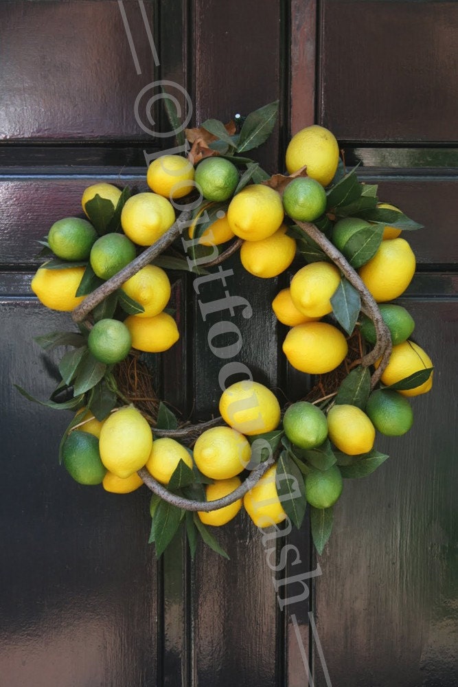 With A Twist Lemon/Lime Wreath 5X7 Photo With 8X10 Mat