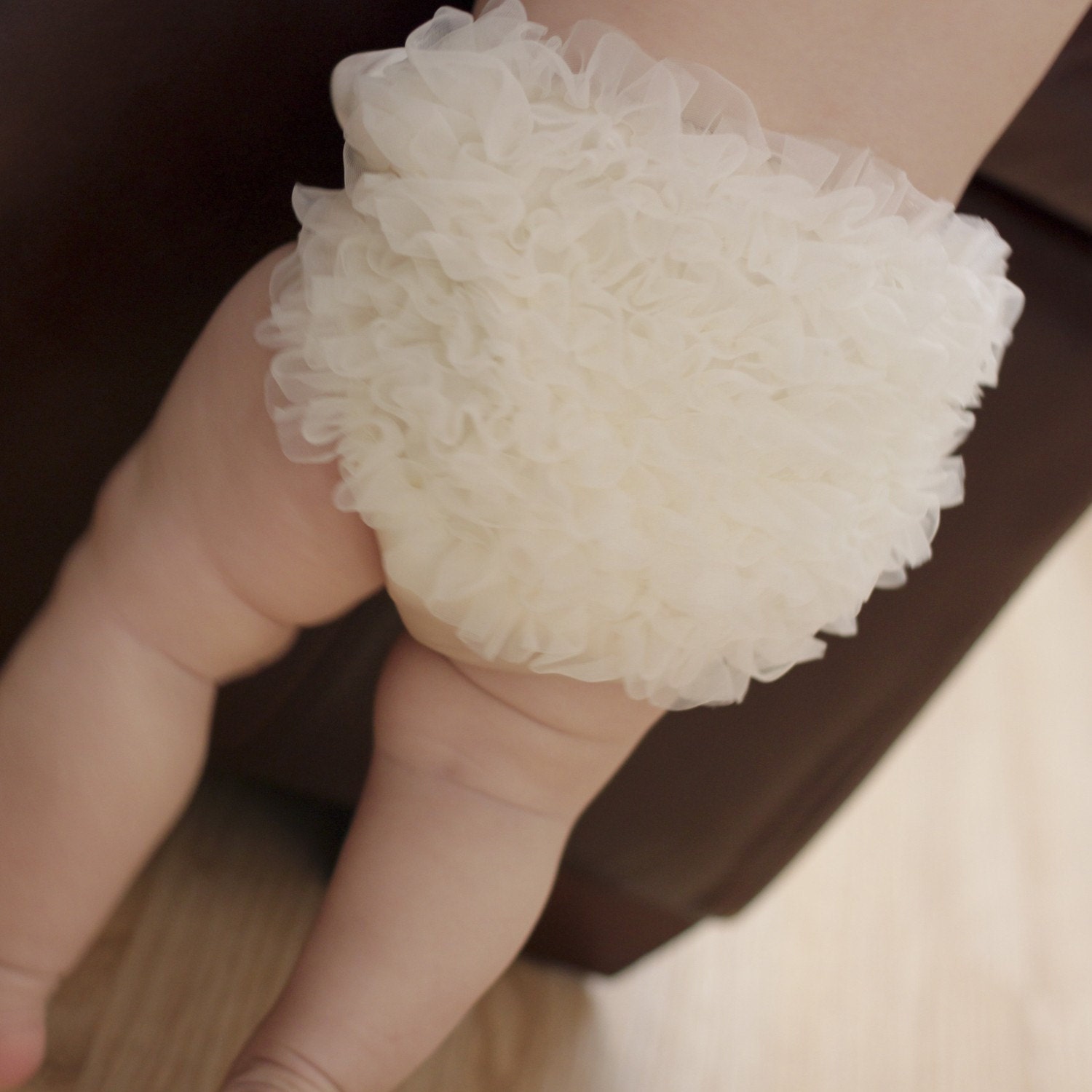Ruffle Bloomers - Ivory Satin Chiffon - Various Colors Available