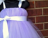 Lavender and White Tutu Dress - Any Child Size