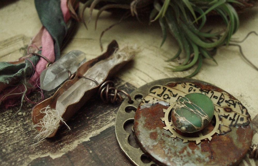 the Seeress - Mixed Media Fantasy Inspired Necklace