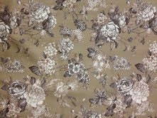TWO 18" Pillow covers in brown and white floral
