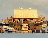 Heirloom Noah's Ark Wooden Collector's Babtism Bar and Bat Mitswa Gifts Biblical Keepsake