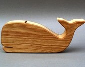 Whale Piggy Bank Wooden Animal Coin Bank  for Baby Showers, Gifts for Children,  Kids,  Boys and Girls