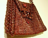 Vintage Purse / 60's shoulder bag / Beaded Summer purse