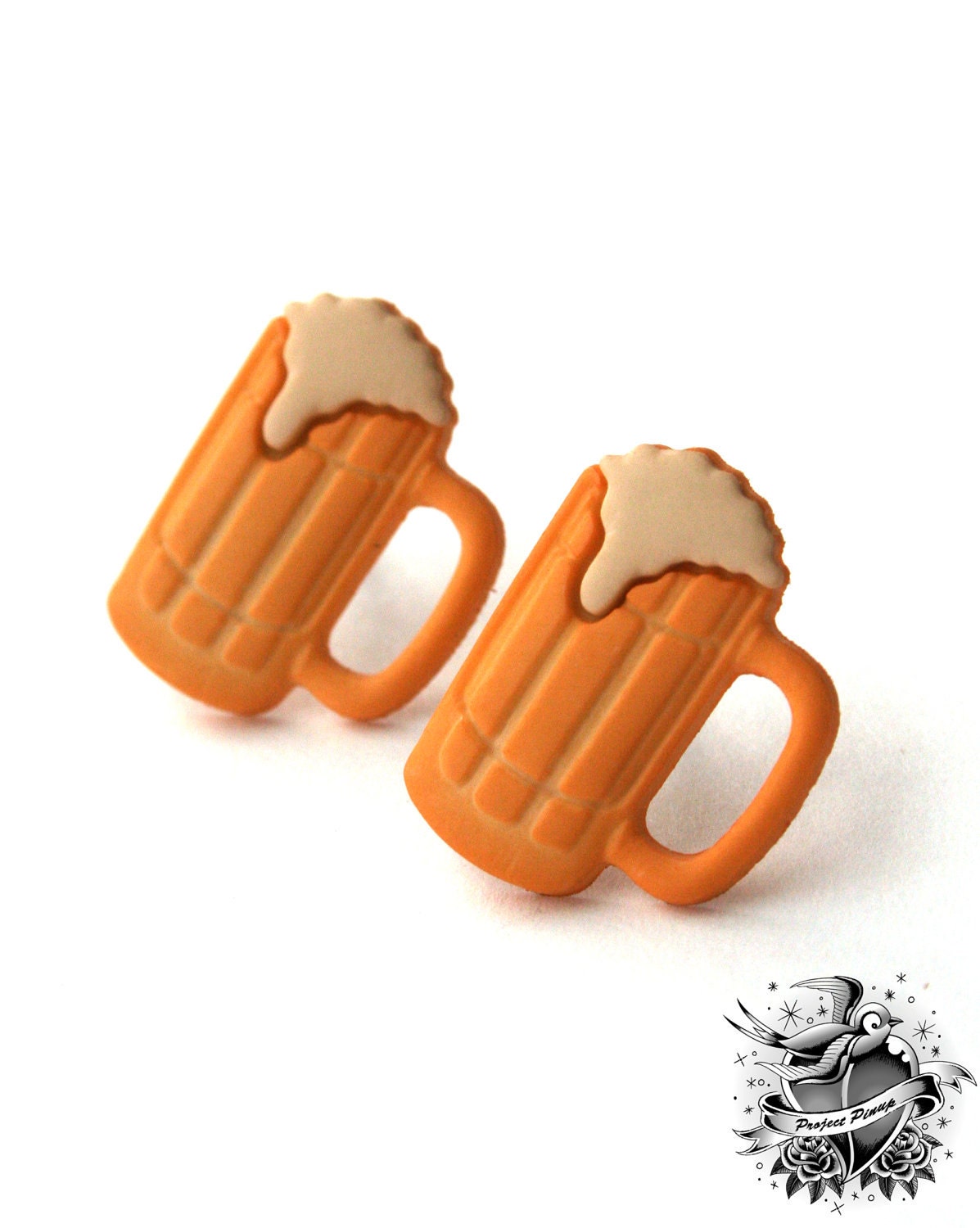 Beer Mug Post Earrings