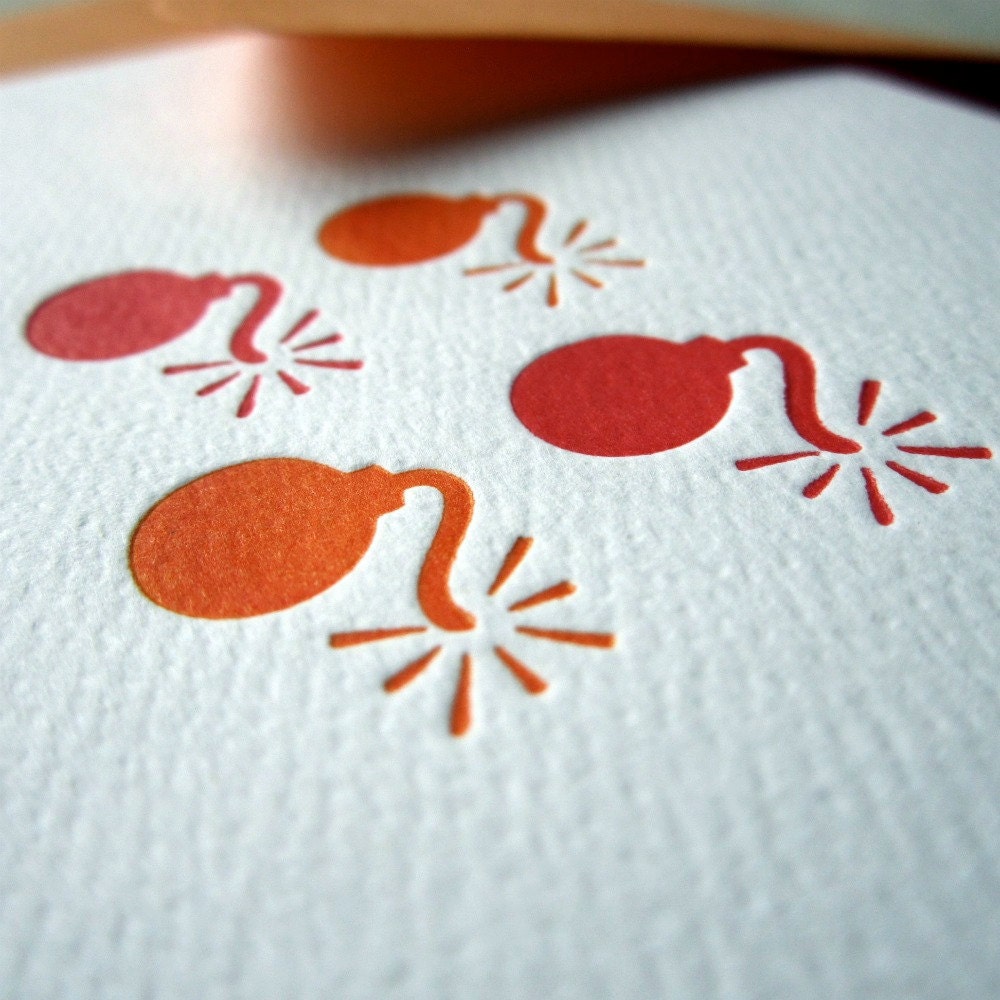 letterpress greeting card - have a blast