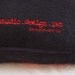 Chinese dragon pillow with applique and embroidery, wool/rayon felt blend