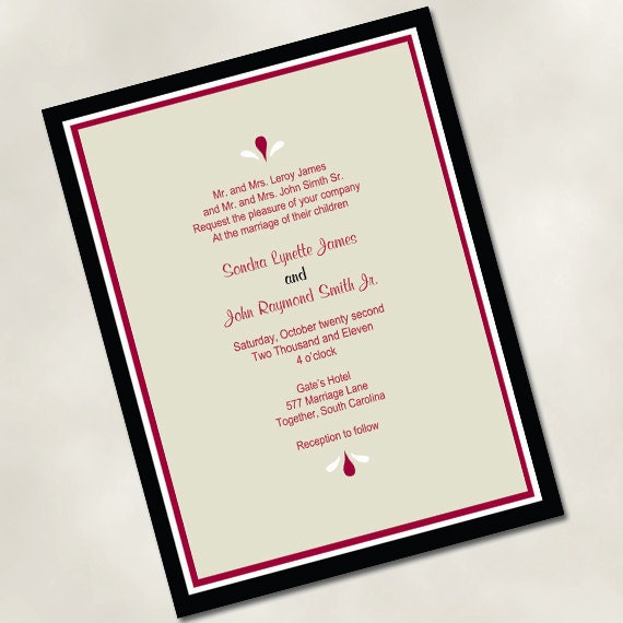 DIY, Printable Wedding Invite and Reply Card, Wedding Invitation Package