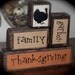 Autumn Wood Stackables - Fall Decor - Wood Blocks - Thanksgiving - Family - Turkey