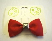 Red silver stud