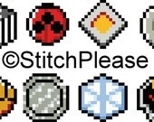 Pokemon Johto Badges Cross Stitch Pattern