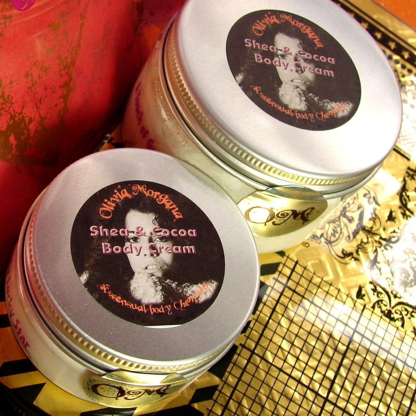 Body Cream SUGARED SPRUCE Shea and Cocoa Butters, Vitamins, Japanese Green Tea, Oils, Minerals. Scented, Natural, Vegan. Olivia Morgana.