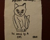 Against Authority... but owned by a CAT humor patch punk crust