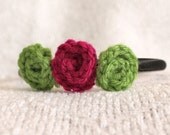 Bright crochet rosette headband