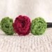Bright crochet rosette headband