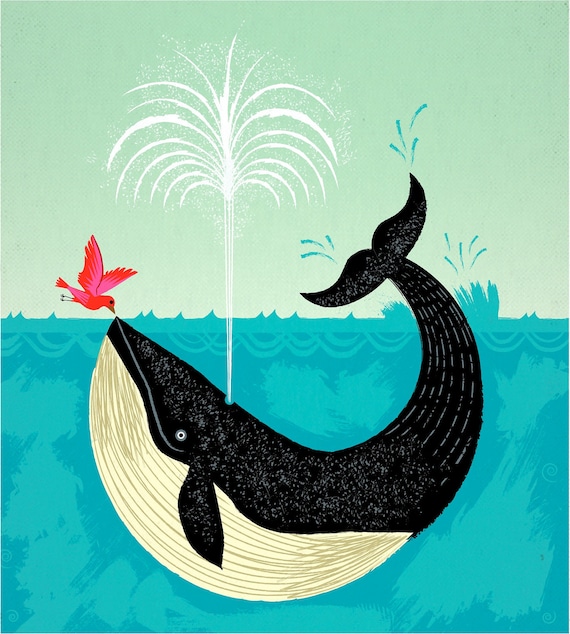 The Bird and The Whale - iota illustration - Limited Edition Print - iOTA iLLUSTRATION