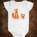 Two Fine Foxes - Onesie / Baby One Piece / Bodysuit / - iOTA iLLUSTRATION