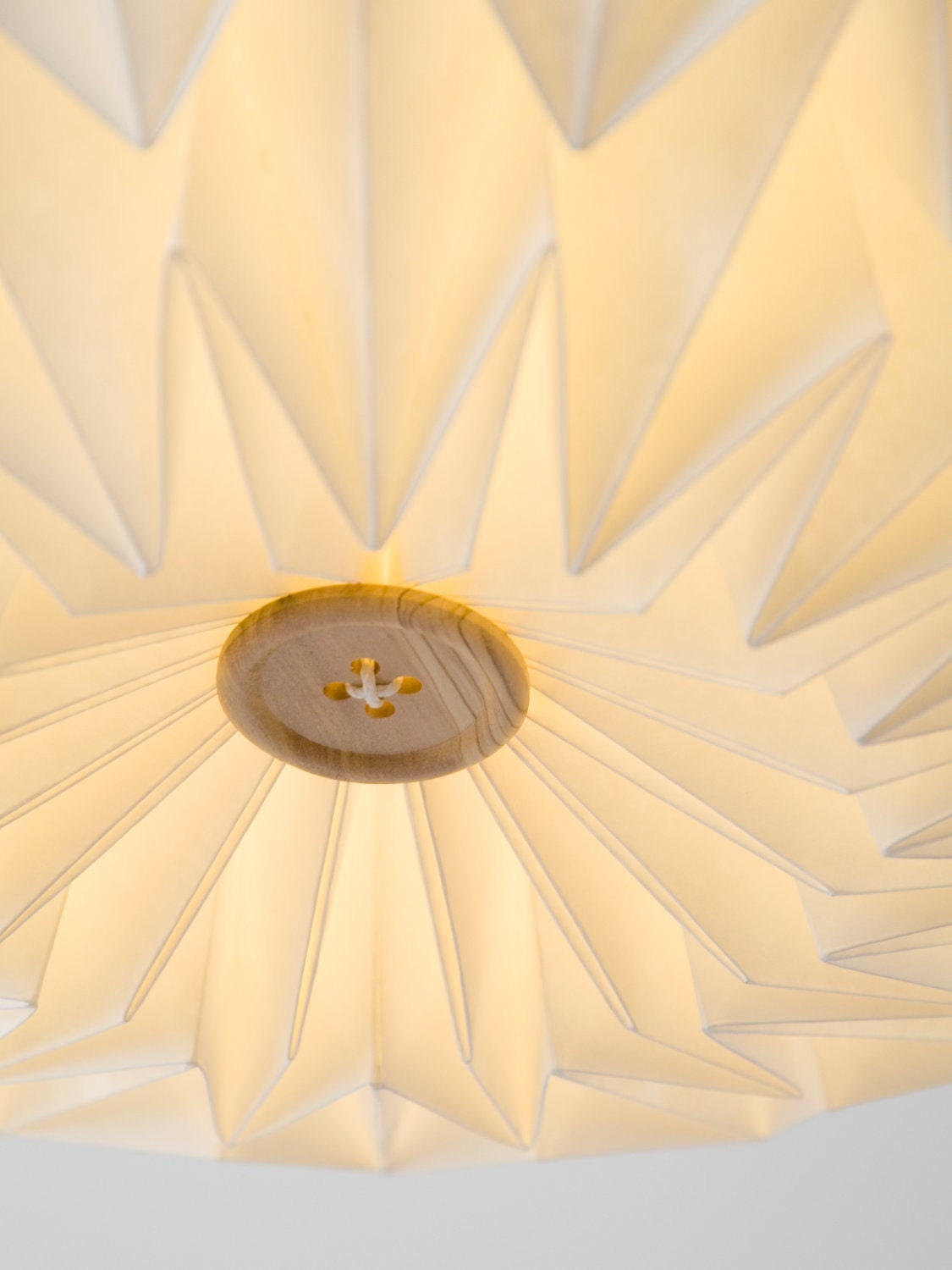 RESERVED for CATHARINA  Signature white paper origami lampshade - size XL - hanging