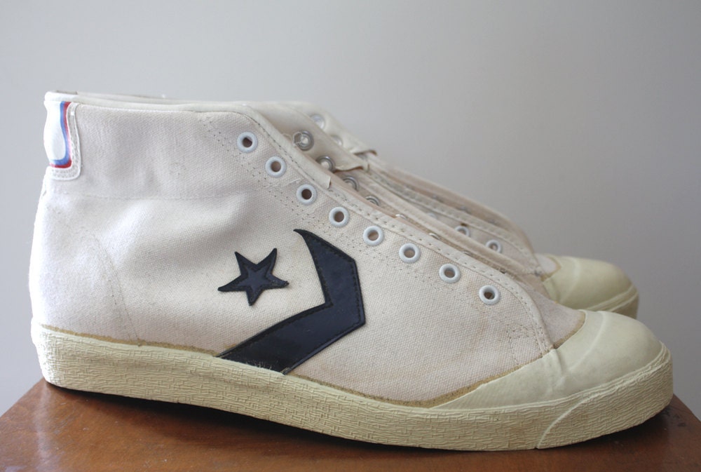 Vintage 80s Converse Olympic All Star Dr J Canvas Basketball Sneakers Mens Size U.S 14M