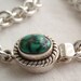 Sterling Silver Jens Pind Weave Bracelet Turquoise Clasp Chain Maille