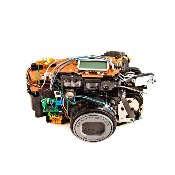 SALE Camera Art Electronic Salvage Electro Waste Gift For Him Christmas Gift Guide