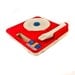 Red VINTAGE RECORD PLAYER Retro Decor