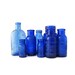 8 antique cobalt blue bottles
