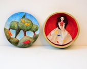 Mistress of The Birds - miniature art doll 2 3/4'' - Original Art - OOAK