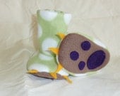 Polka Dot Dinosaur Baby Booties