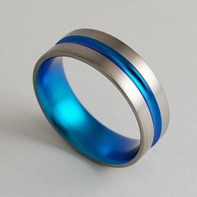 Mens Titanium Ring , Dionysus Band with a Comfort Fit