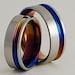Titanium Wedding Rings , The Cosmos Bands in Bronze , Mystic Purple and Nightfall Blue