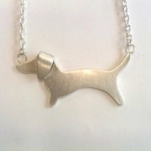 Handmade Sterling Silver Dachshund Necklace