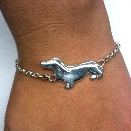 Sterling Silver Dachshund Bracelet
