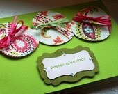 Easter  Egg Trio Handmade Blank Greeting Card