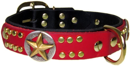 Rebel Red and Black Dog Collar