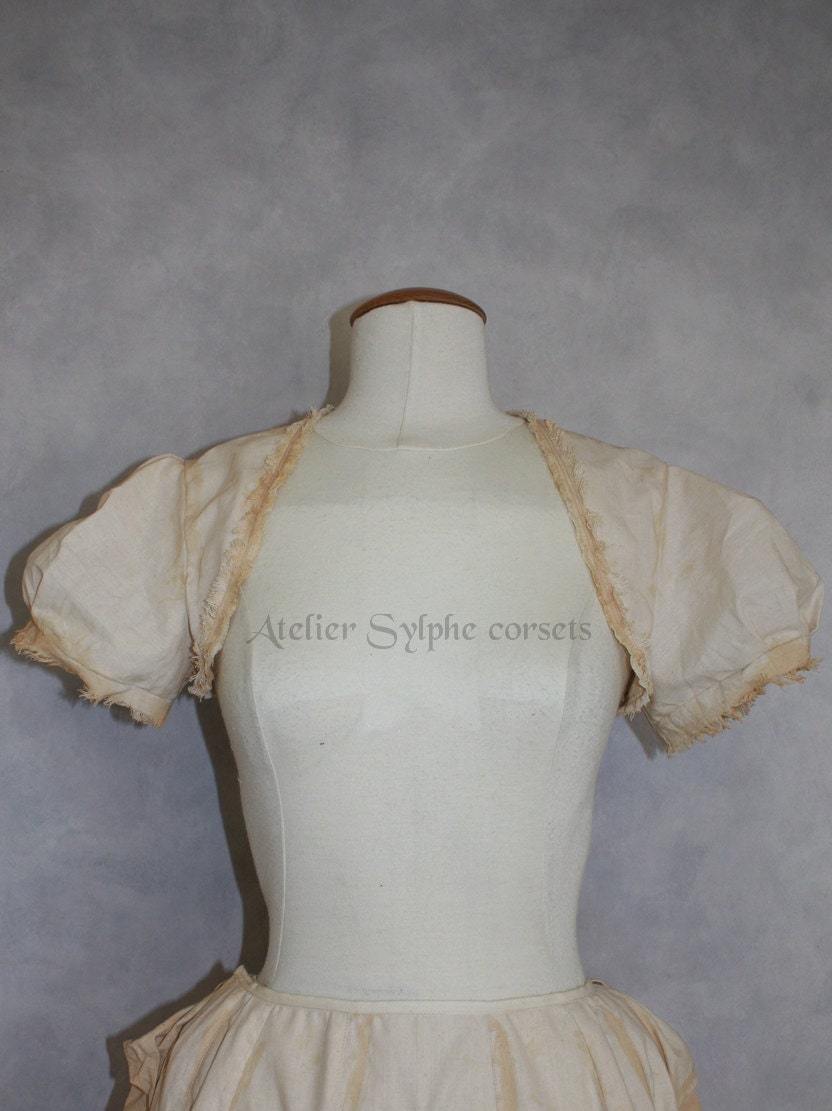 Tea dying top bolero in steampunk tea dying style S size
