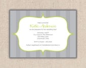 Stripes Party Invitation/Shower Invitation