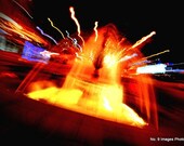 Paris Fountain at Night, Fine Art Print 8x10