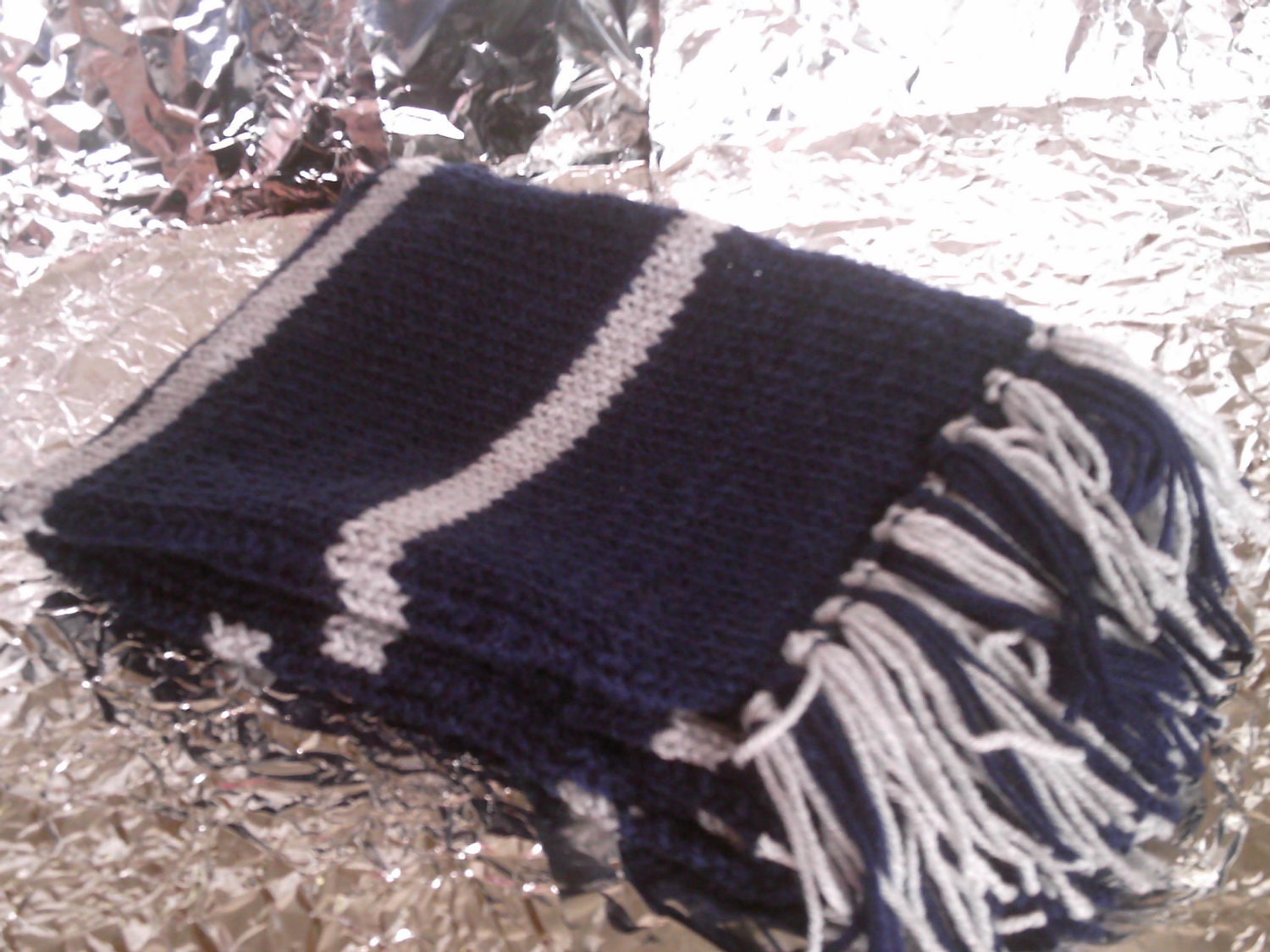 Ravenclaw Inspired Hand Knitted Scarf - Custom Order