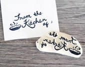 From the Kitchen of . Hand-Carved Rubber Stamp . Unmounted . Ready to Ship