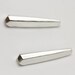 Crystal Bar Earrings - Silver