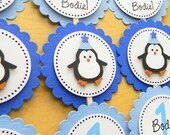 handmade PENGUIN birthday cupcake toppers Il_170x135
