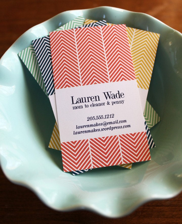 Herringbone Calling Card