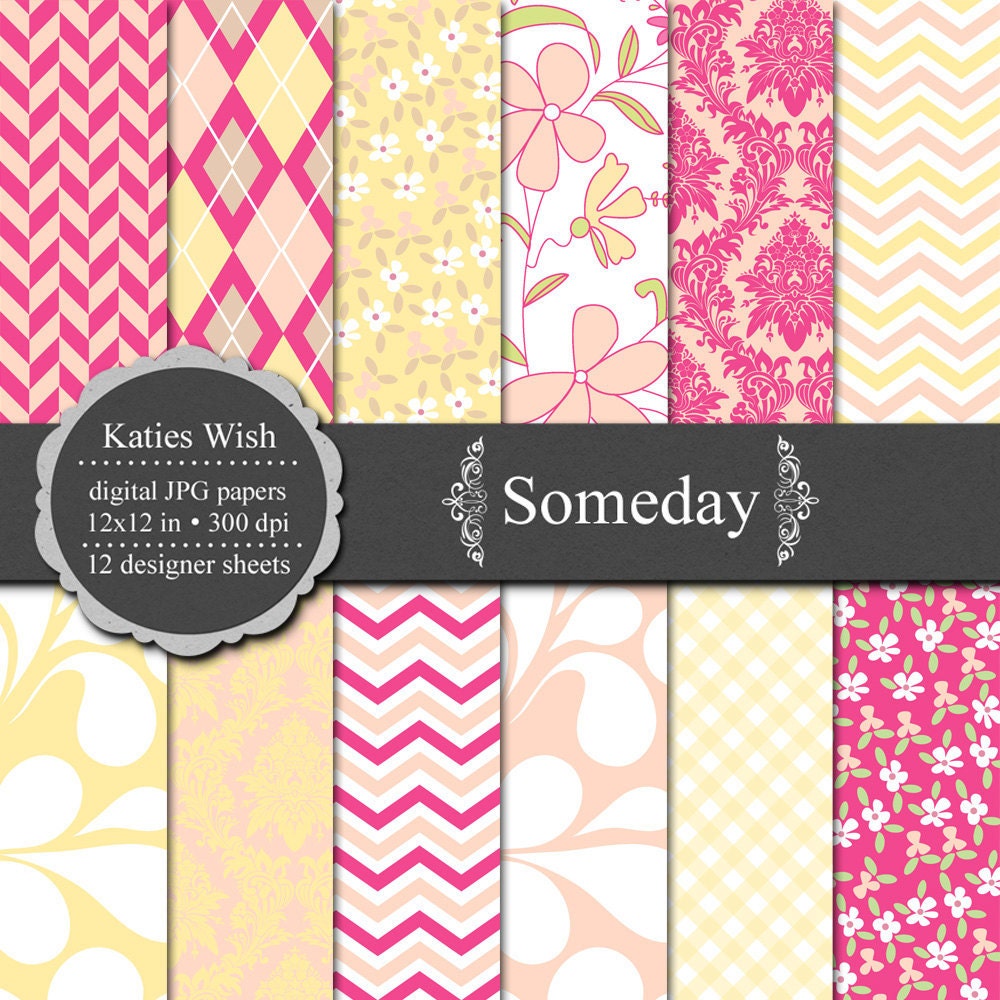 Someday digital background kit // 12x12 inch jpg N156 Instant Download