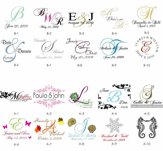 Wedding Monogram logo (Files delivered to your email inbox)
