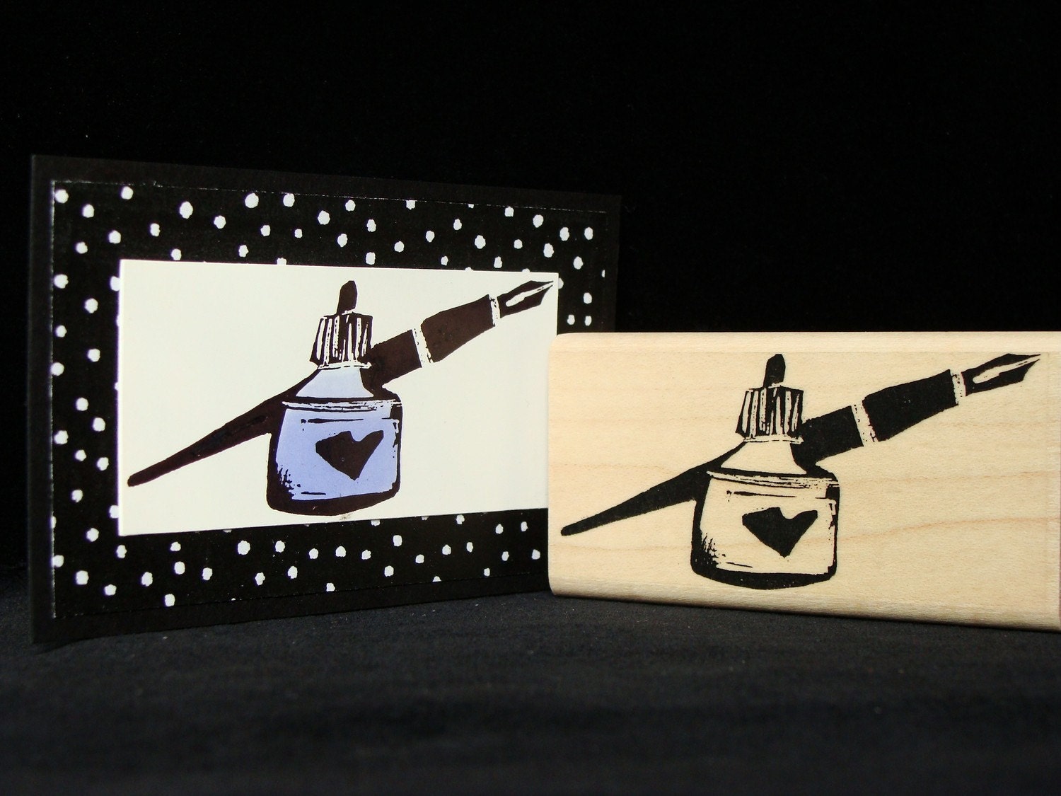 picture show rubber stamp "pen and ink"
