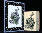 picture show rubber stamp "violets"