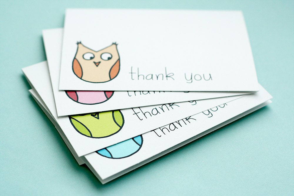 Thank You Cards - Curious Owl, Set of 10