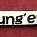 Hand painted sign "Young'ens", True southern saying, Black letters on cream, Made from Repurposed pallet wood