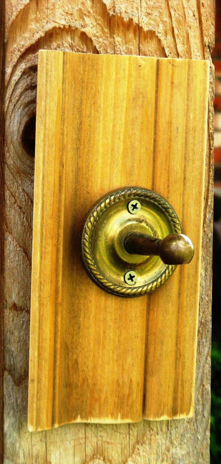 Bird Feeder or Plant Hanger Plaque, Brass Mounted on Crown Molding